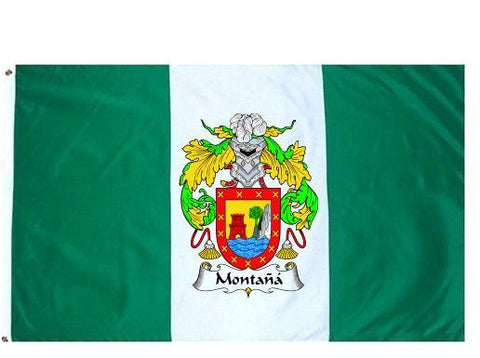 Montana family crest coat of arms flag