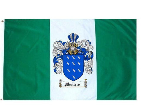 Montero family crest coat of arms flag