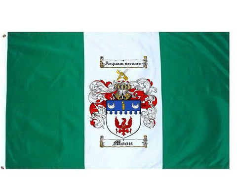Moon family crest coat of arms flag