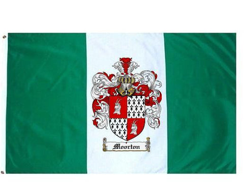 Moorton family crest coat of arms flag