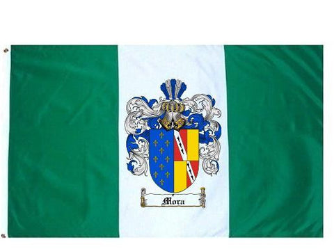 Mora family crest coat of arms flag
