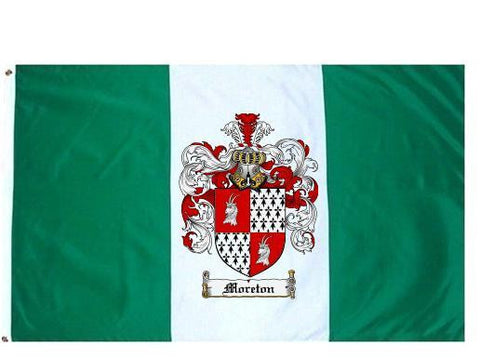 Moreton family crest coat of arms flag