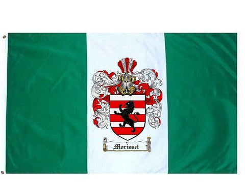 Morisset family crest coat of arms flag