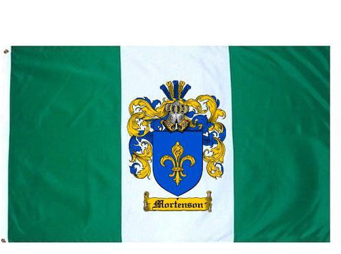 Mortenson family crest coat of arms flag