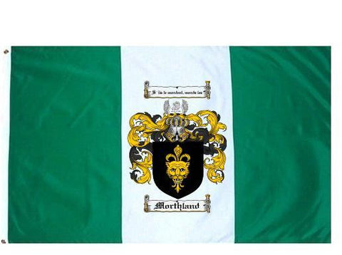 Morthland family crest coat of arms flag