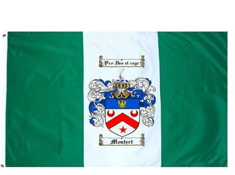 Mostert family crest coat of arms flag