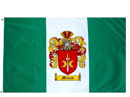Mrozek Coat of Arms Flag / Family Crest Flag – Family Crests