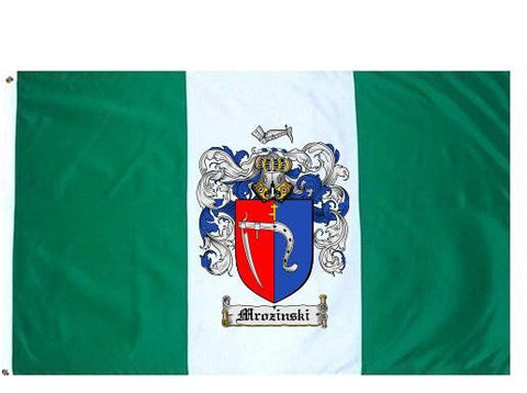 Mrozinski family crest coat of arms flag