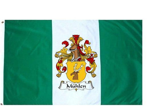 Muhlen family crest coat of arms flag