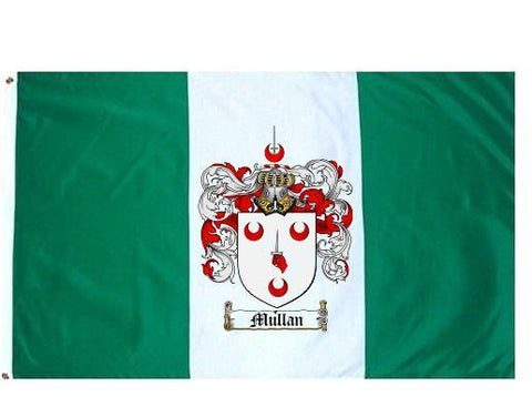 Mullan family crest coat of arms flag