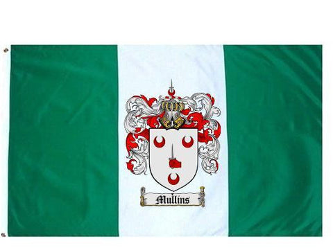 Mullins family crest coat of arms flag