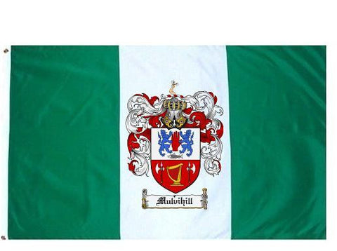 Mulvihill family crest coat of arms flag