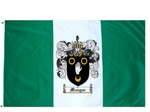 Mungen family crest coat of arms flag
