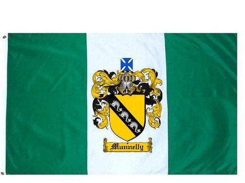 Munnelly family crest coat of arms flag