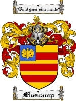 Muscamp coat of arms family crest download