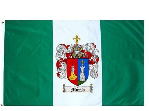 Musso family crest coat of arms flag