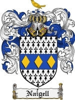 Naigell coat of arms family crest download