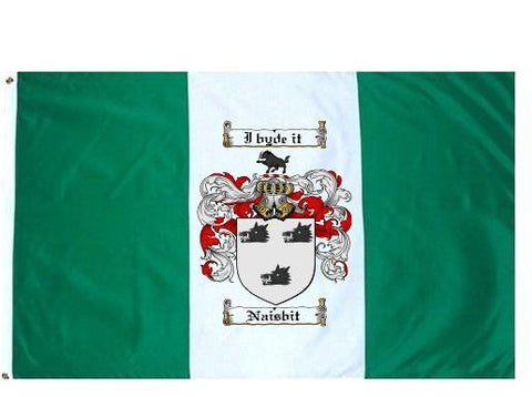 Naisbit family crest coat of arms flag