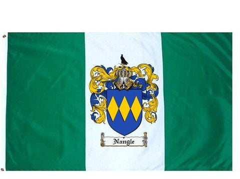 Nangle family crest coat of arms flag
