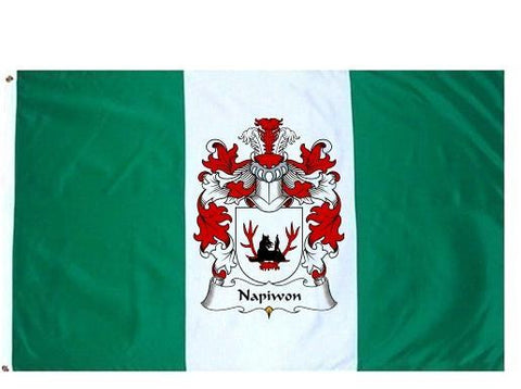 Napiwon family crest coat of arms flag