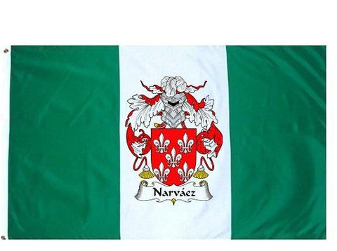 Narvaez family crest coat of arms flag