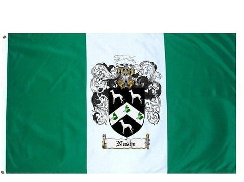 Nashe family crest coat of arms flag