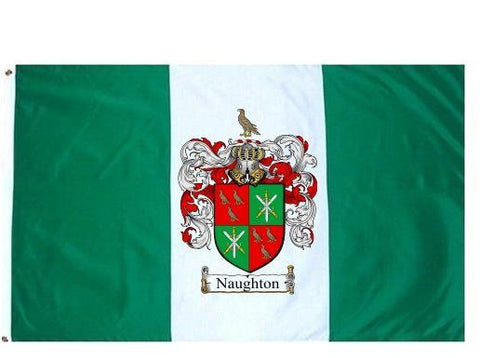 Naughton family crest coat of arms flag