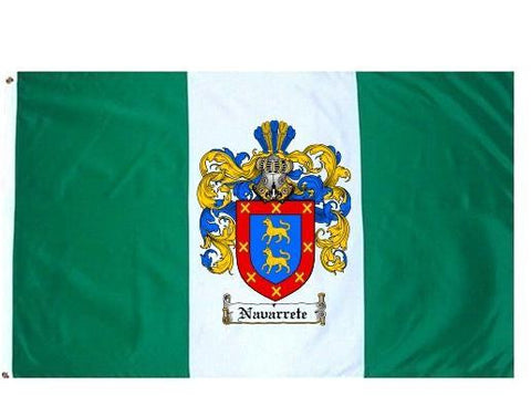 Navarrete family crest coat of arms flag