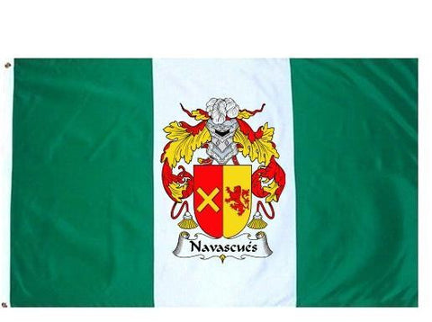 Navascues family crest coat of arms flag