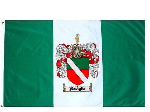 Naviglia family crest coat of arms flag