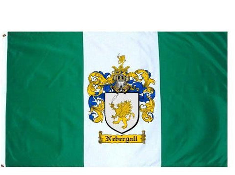 Nebergall family crest coat of arms flag