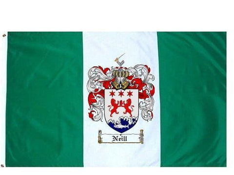 Neill family crest coat of arms flag
