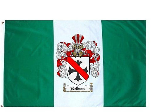 Nellson family crest coat of arms flag