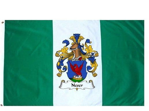 Neser family crest coat of arms flag