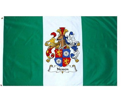 Nessen family crest coat of arms flag