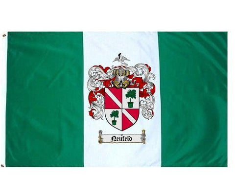 Neufeld family crest coat of arms flag