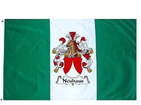 Neuhaus family crest coat of arms flag