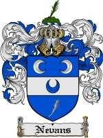 Nevans coat of arms family crest download