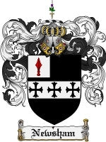 Newsham coat of arms family crest download