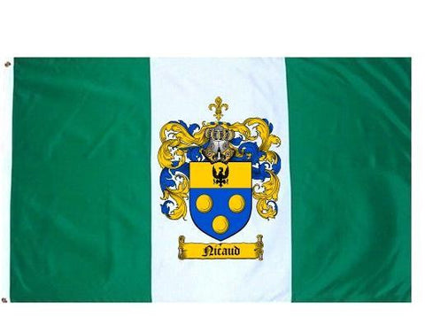 Nicaud family crest coat of arms flag