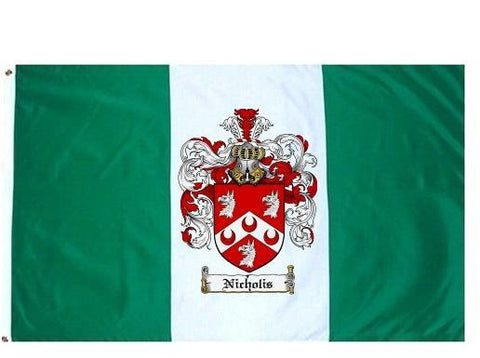 Nicholis family crest coat of arms flag