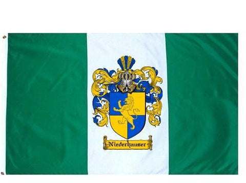 Niederhauser family crest coat of arms flag