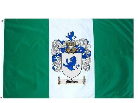 Nielsen family crest coat of arms flag