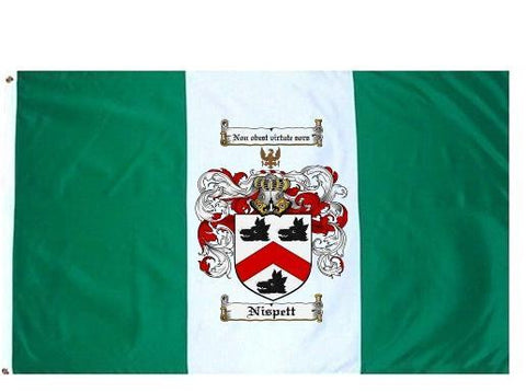 Nispett family crest coat of arms flag