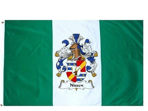 Nissen family crest coat of arms flag