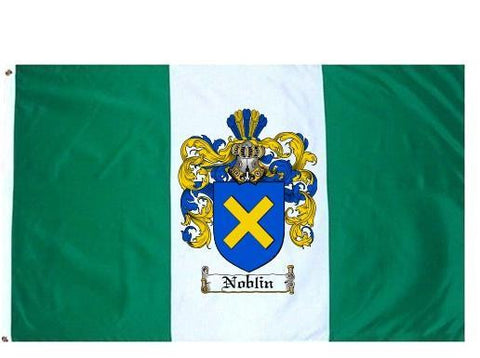 Noblin family crest coat of arms flag