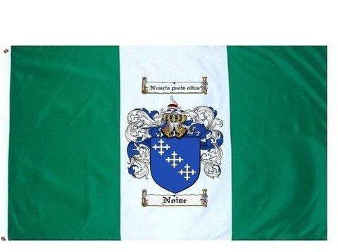 Noise family crest coat of arms flag