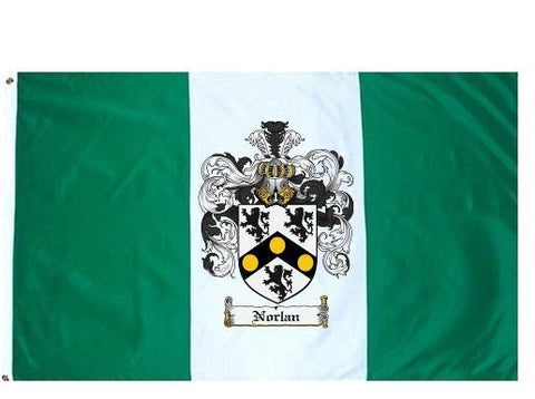 Norlan family crest coat of arms flag