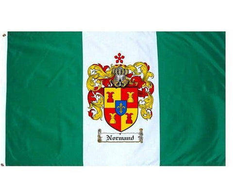 Normand family crest coat of arms flag