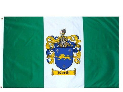 North family crest coat of arms flag
